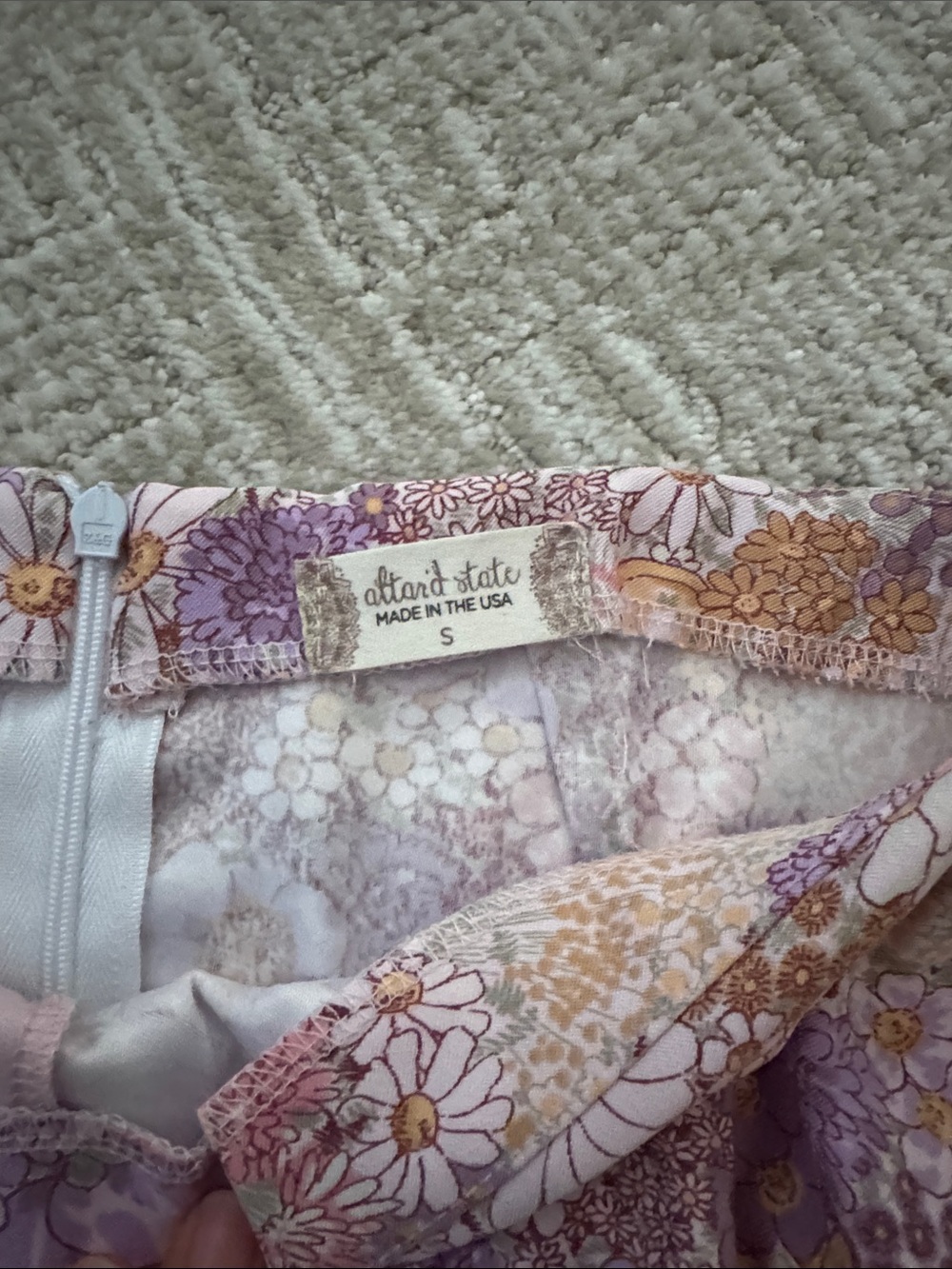 Altar'd State Lavender Floral Halter Set with Pink and Yellow Accents - Picture 4 of 5
